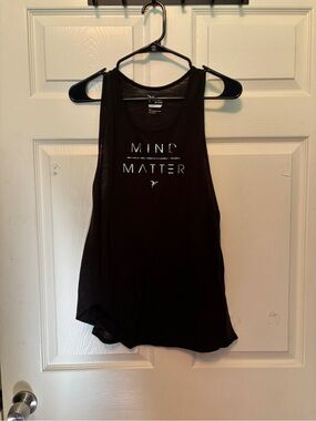 Old Navy Black Tank with 'MIND MATTER' Front Graphic